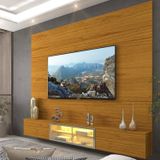 Estante Para Tv Até 84 Polegadas 217cm Com Porta Reflecta Led 100% Mdf Luminare Naturale
