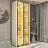 Sapateira 2 Portas Reflecta Com Pés E Led 100% Mdf Off White