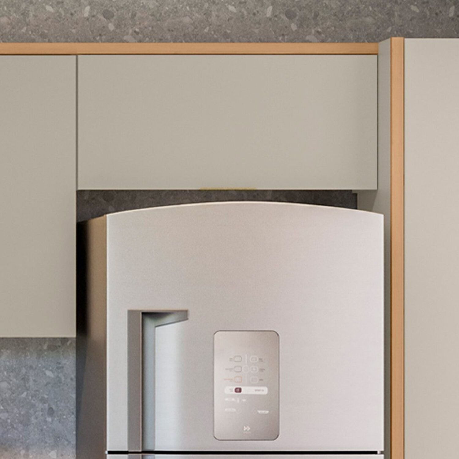 Armário Aereo Simples 1 Porta 80 Cm Allure Jequitibá/gris Fosco