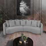 Sofa 4 Lugares Organico Amendoa 2323 250cm Gelo