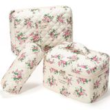 Bolsa De Maquiagem Tidystash Tidystash 3 Peças De Flor Rosa Acolchoada