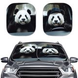Para-brisa De Carro Sunshade Renewold Panda Animal, Conjunto De 2 Peças