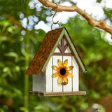 Casa Decorativa Suspensa Para Pássaros Glitzhome Distressed Cottage
