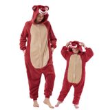 Pijama De Macacão Gonaap, Unissex, Para Adultos, Urso Rosa, Fantasia Grande
