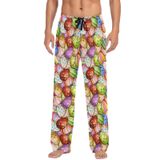 Calças De Pijama Ollabaky Easter Masculinas Coloridas Com Ovos De Páscoa, Pijamas L