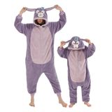 Pijama De Macacão Gonaap Sherpa Animal Cosplay Traje Roxo