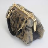 Bolsa Fosrion Elegant Leopard Print Red Rabbit Four Feminina