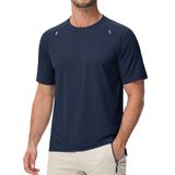 Camisa Atlética Magcomsen Masculina De Manga Curta Azul Marinho Xl