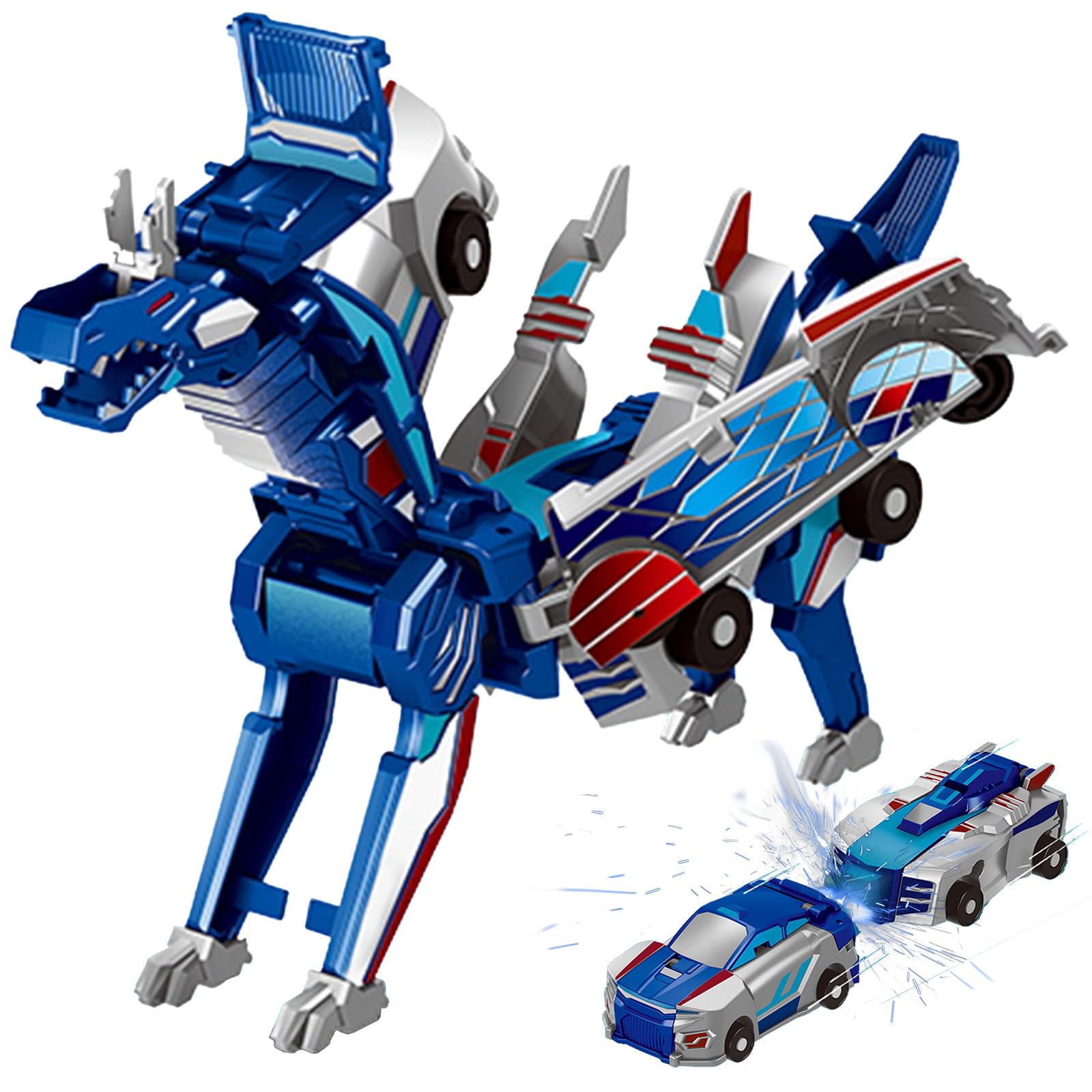 Transformer Car Toy Aimery Dinosaur Blue Dragon
