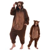 Pijama De Macacão Gonaap Brown Bear Unissex Para Adultos Cosplay S