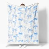 Cobertor Elétrico Reateforin Blue Bows Para Meninas 50x60cm