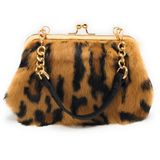 Bolsa Fosrion Elegant Leopard Print Red Rabbit Four Feminina