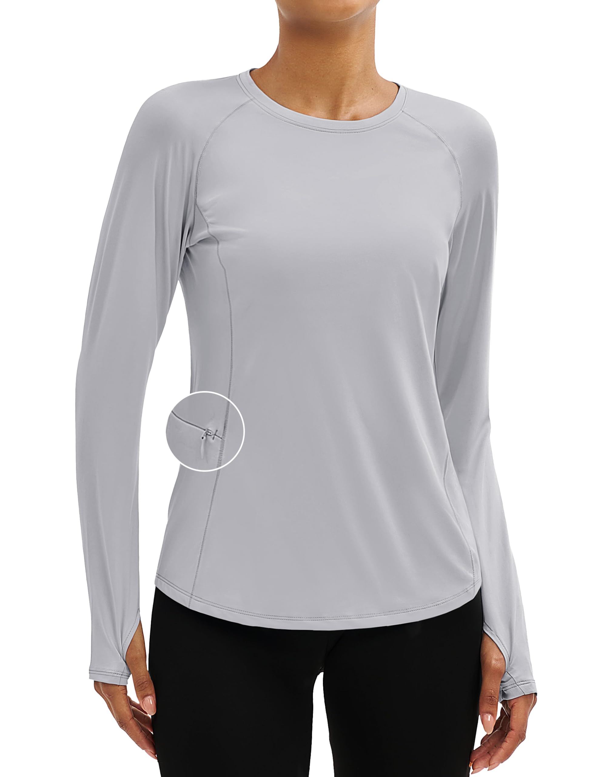 Top Atlético Tacvasen Para Mulheres Com Proteção Uv De Manga Comprida