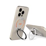 Suporte De Telefone Coolqo 360 Spin Cell Grip Ring Magnetic Silver