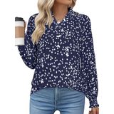 Blusa Astylish Alicia Com Estampa Floral De Chiffon De Manga Comprida Feminina