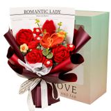 Buquê De Flores De Crochê Wishwell Pop Dia Dos Namorados Vermelho