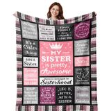 Cobertor De Flanela Turelos Sister Gifts Para Mulheres 150x125cm