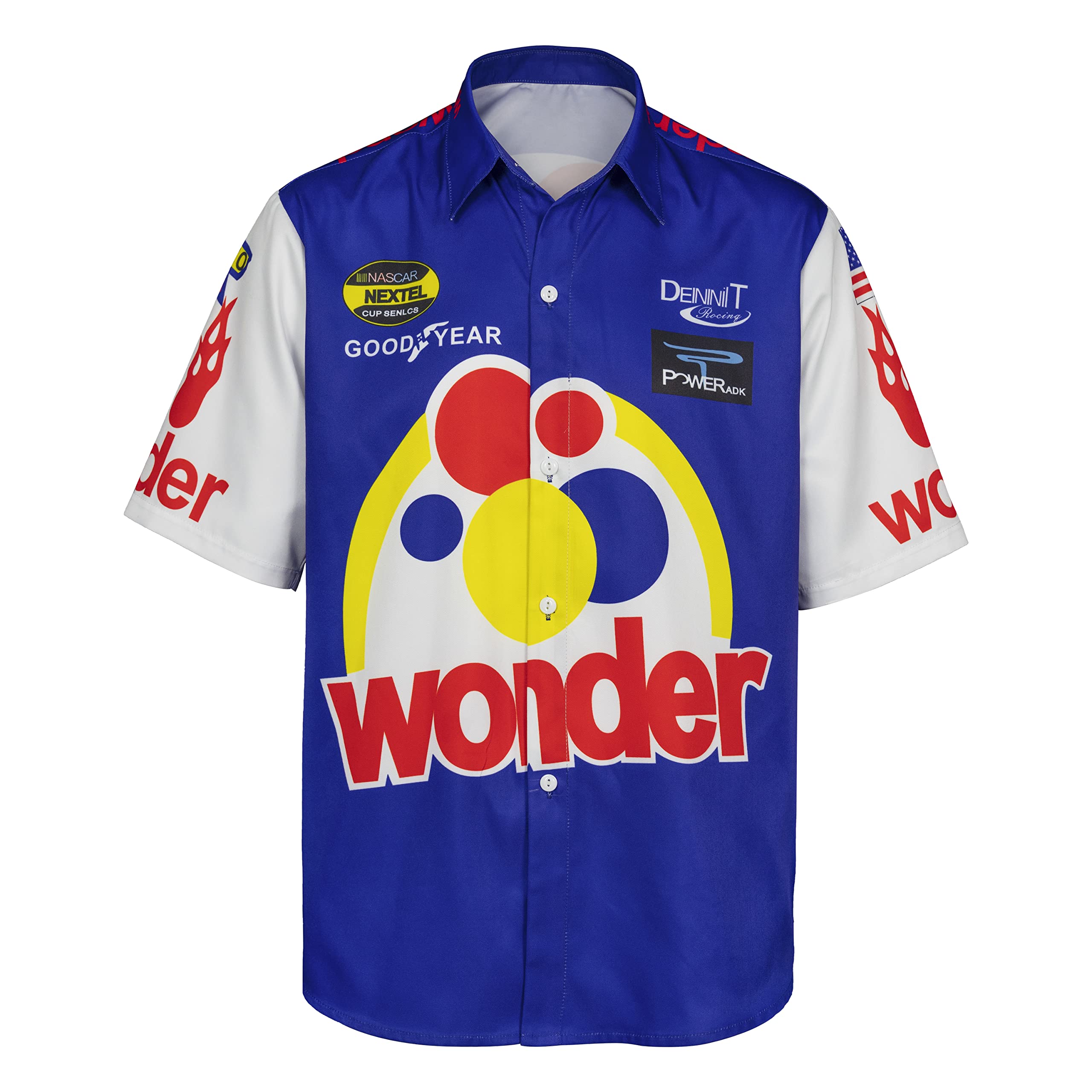 Camisa Gishkeyay Ricky Bobby Talladega Nights Wonder Bread Blue