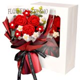 Buquê De Flores De Crochê Wishwell Pop Red Roses Daisy