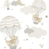Papel De Parede Happy Infantil Branco 14817