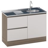 Balcao Para Pia 1p 3g 120 Cm Etti 12551 Carvalho Oak Off White Pln