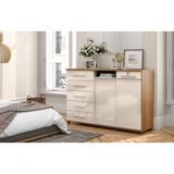 Cômoda Vega 2020 Com 2 Portas E 6 Gavetas Freijo-off White