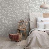 Papel De Parede Ivy Floral Cinza 6812-30
