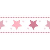 Faixa De Parede Treboli Estrelas Rosas 5942