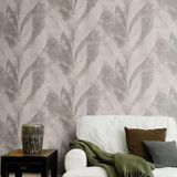 Papel De Parede Concrete Folhagem Cinza 520040