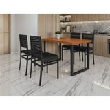 Conjunto Para Jardim 4 Cadeiras 1,20x0,75m Berlim Paonanda