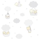 Papel De Parede Treboli Balões Cinza 5803 - Rolo 10m X 0,53m