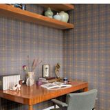 Papel De Parede African Queen Iii Aspecto Têxtil Cinza E Marrom 537451