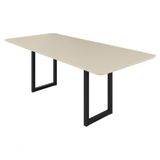 Mesa Para Área Gourmet Com Vidro - Itália-2,0x0,90m - Paonanda Decor