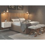 Cabeceira Para Cama Box Casal Com Mesa De Cabeceira 2,83m - Safira - Móveis Montanhês