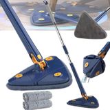 Mop Triangular Azul 360 Giratório Para Limpeza Rápida