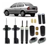 4 Amortecedor+ 4 Kit Suspensão Corsa Classic 2002