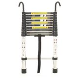 Escada Telescopica Extensiva Aço Inoxidável 11 Degraus 3,2m Cinza