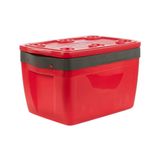 Caixa Térmica Cooler 65l Porta Copos Vermelho