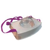Bandeja Degustação Tampa - Modelo Cloche Alça Na Cor Pink
