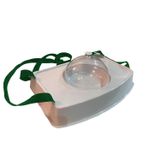 Bandeja Degustação Tampa Modelo Cloche Alça Na Cor Verde