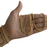 Cordão Baiano 3mm Feminino - Banhado A Ouro 18k