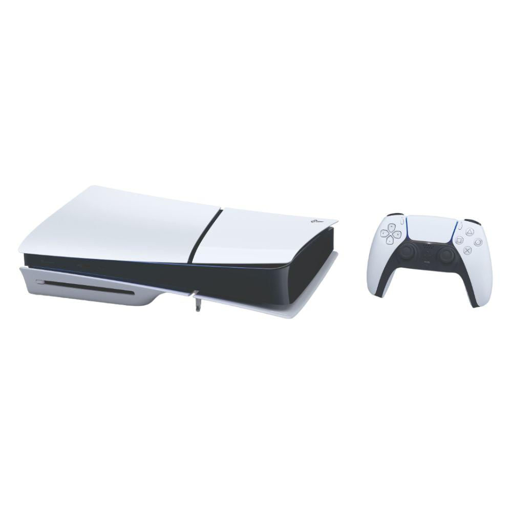 Console Ps5 Sony Slim 1tb Midia Fisica + 2 Jogos Sony + 2 Controle