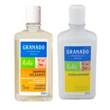 Kit Shampoo Relaxante Granado Bebê Camomila 250ml E Condicionador Infantil Granado Bebê Tradicional 250ml