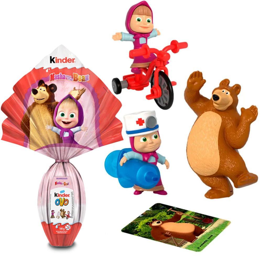 Ovo de Páscoa Kinder Masha e o Urso Kit 12 Unidades de 100g - Carrefour