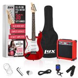 Guitarra Elétrica Lyxpro Left Hand 36" Com Kit Para Crianças Canhotas