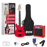 Guitarra Elétrica Lyxpro De 30 Polegadas Com Kit Inicial Para Crianças Vermelha