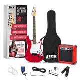 Guitarra Elétrica Lyxpro Full Size 39 Polegadas Com Amplificador De 20w Vermelha