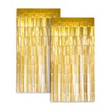 Cortina De Alumínio Backdrop Zink Gold 1m X 2m Para Decoração De Festas
