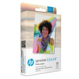 Papel Fotográfico Hp Sprocket 2,3x3,4" Zink Sticky Back (50 Folhas)