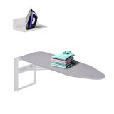 Tábua De Passar Roupa Montada Na Parede Ivation Com Prateleira De Armazenamento 92cm X 31cm